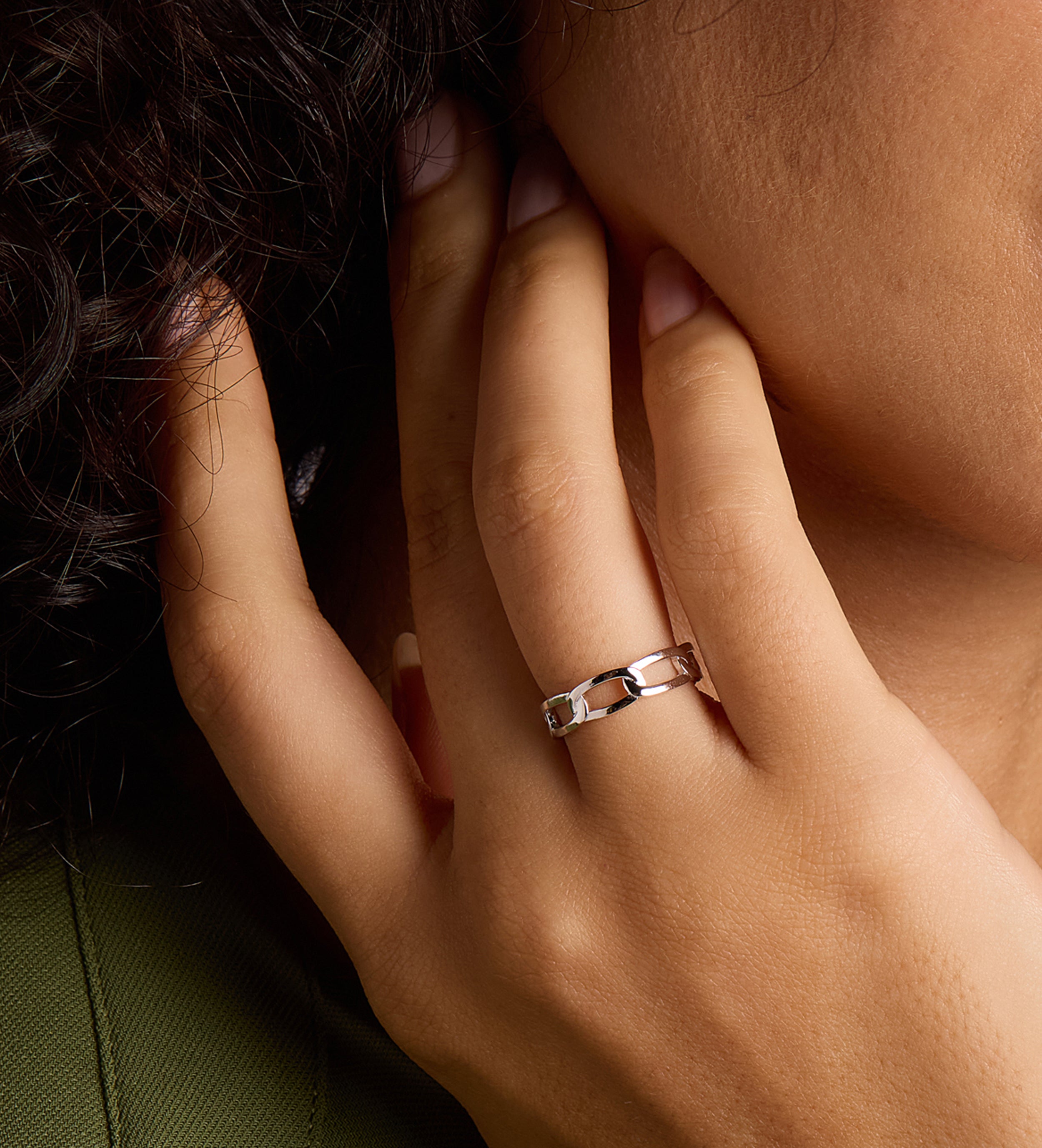 Paperclip Ring in Silver