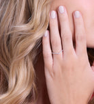 Pave Wishbone Ring in Silver