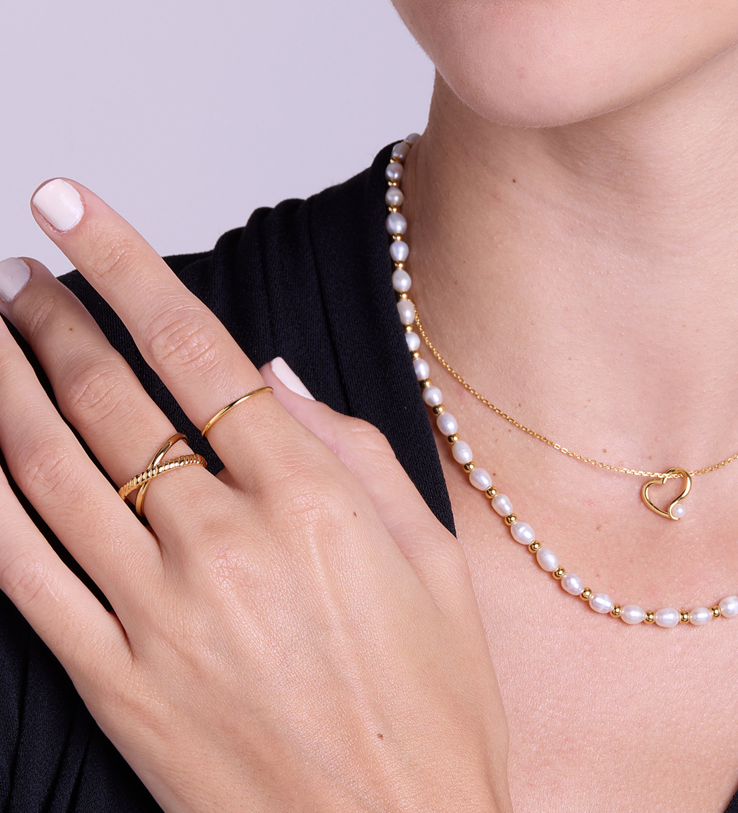 Thin Stacker Ring in Gold