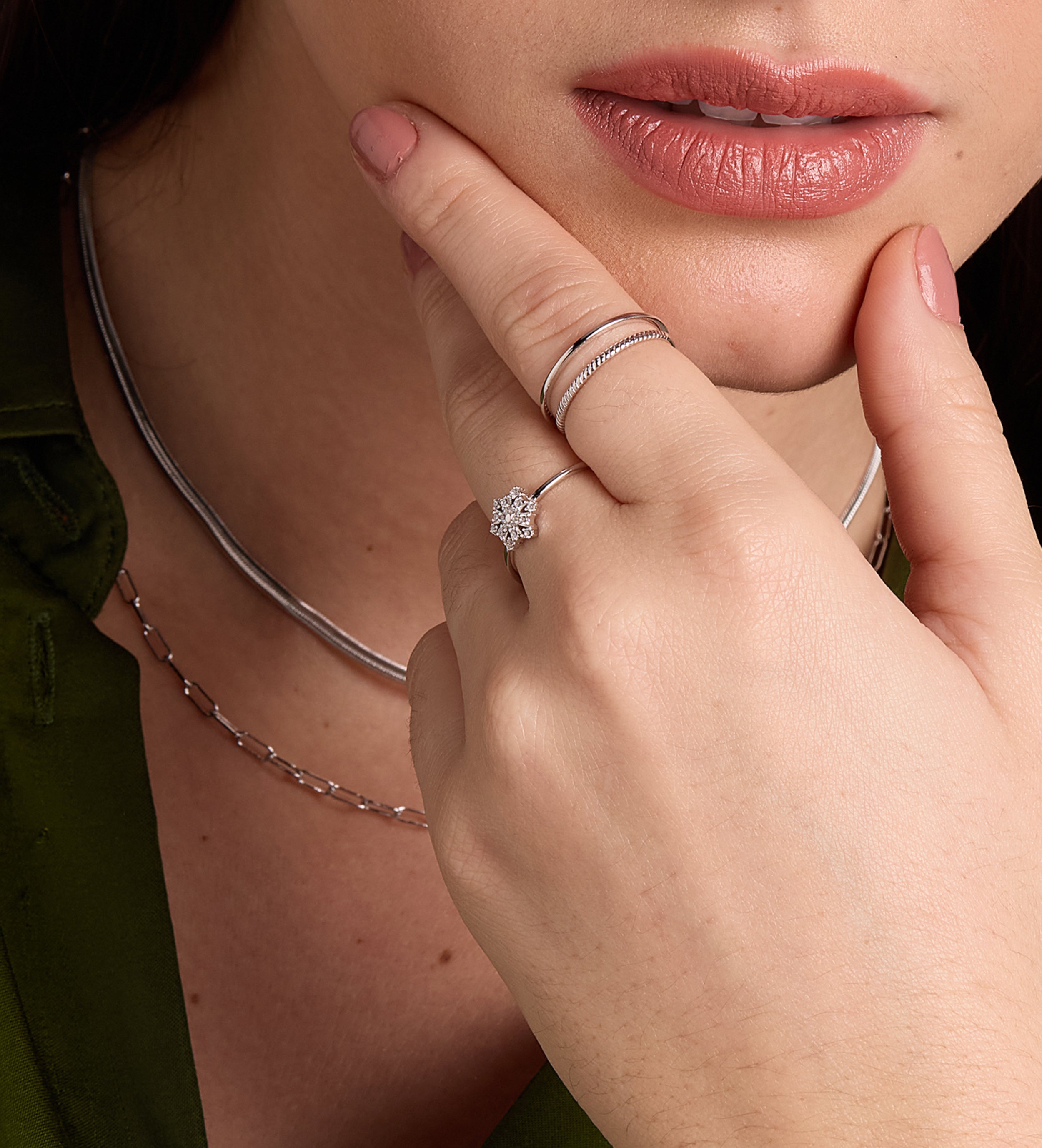 Thin Stacker Ring in Silver