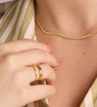 Trio Band Stacker Ring in Gold