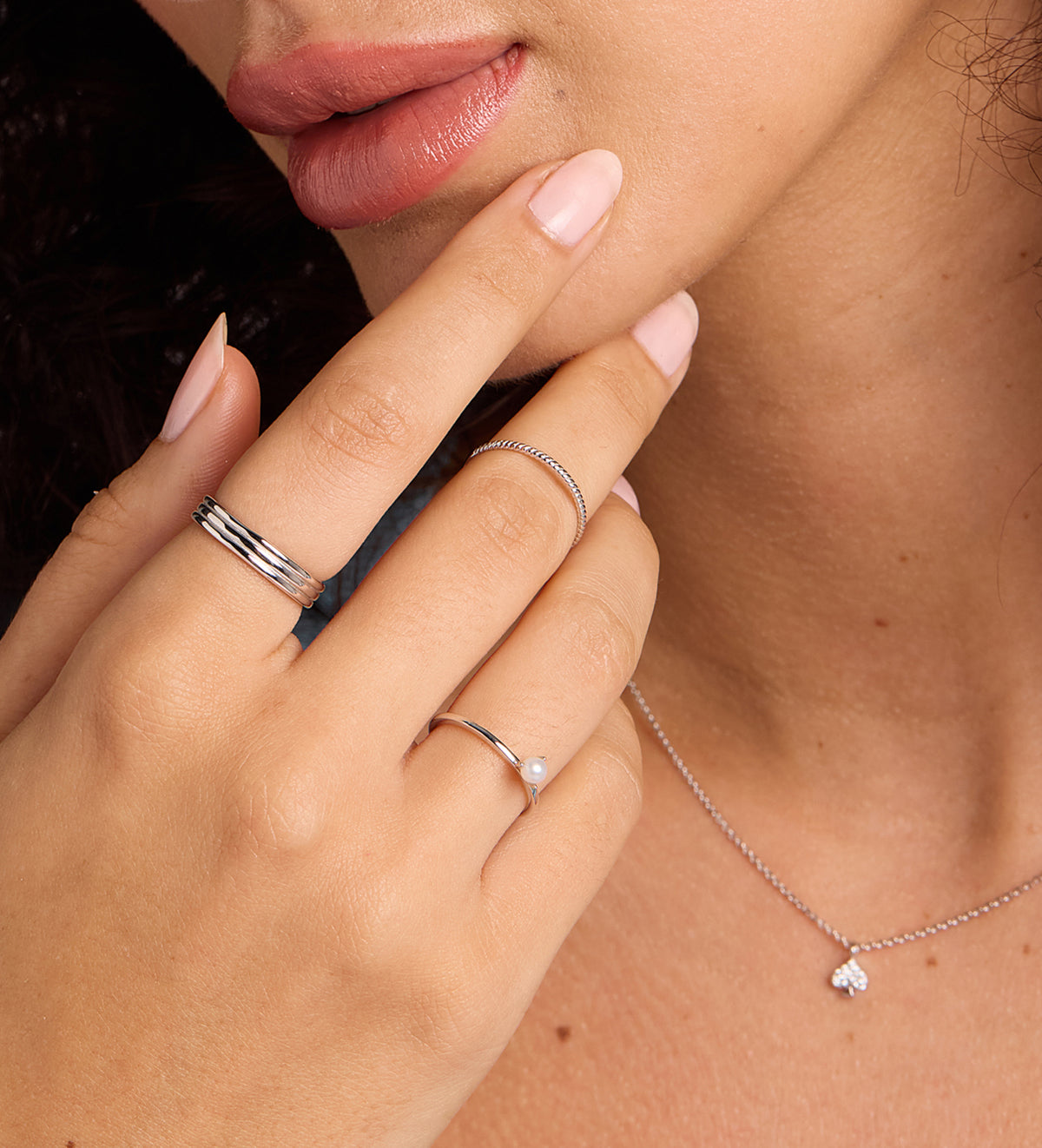 Twist Ring in Rhodium Plating on 925 Silver - Ash & Harry