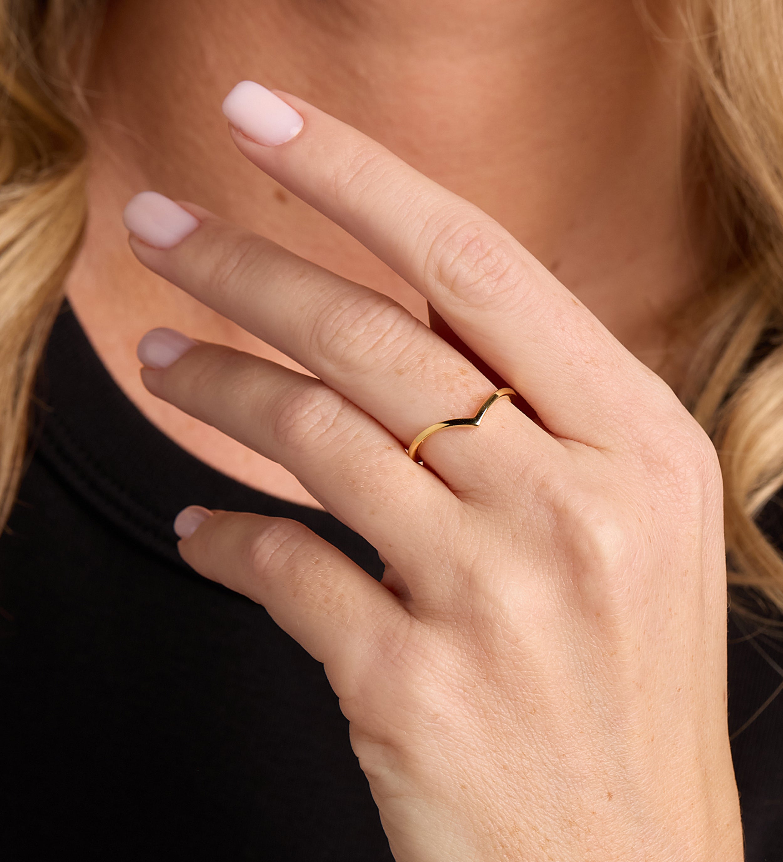 Wishbone Ring in Gold