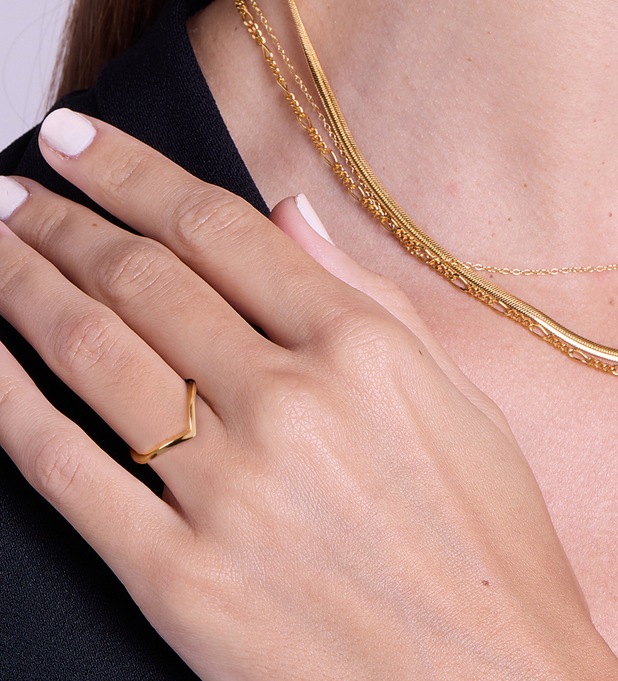 Wishbone Ring in Gold