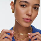 Signature Script Name Necklace - 18K Gold Plated