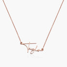 Signature Script Name Necklace - 18K Rose Gold Plated