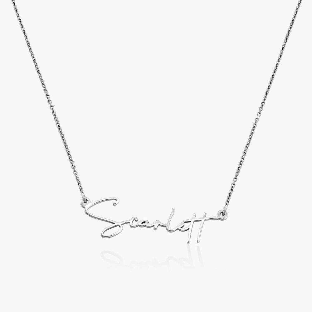 Signature Script Name Necklace - Sterling Silver