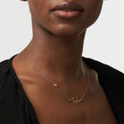 Signature Script Name Necklace With 0.2CT Diamond - 18K Rose Gold Vermeil