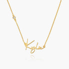 Signature Script Name Necklace With Diamond - 18K Gold Vermeil