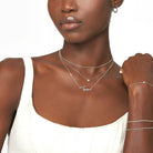 Signature Script Name Necklace With Diamond - Sterling Silver