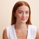 Classic Name Necklace With Diamond - 18K Gold Vermeil