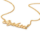 Classic Name Necklace With Diamond - 18K Gold Vermeil