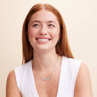 Classic Name Necklace With Diamond - Sterling Silver