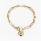 Heart Lock Bracelet - 14K Solid Gold