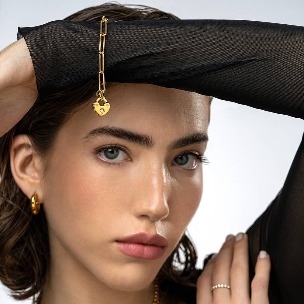 Heart Lock Bracelet - 18K Gold Vermeil