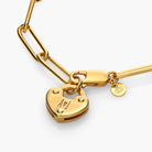 Heart Lock Bracelet - 18K Rose Gold Vermeil