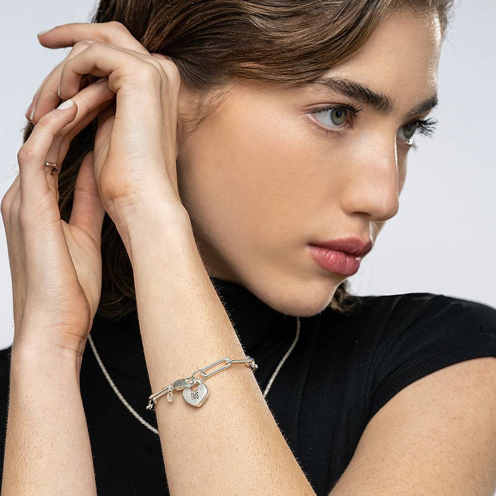 Heart Lock Bracelet - Sterling Silver