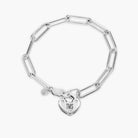 Heart Lock Bracelet - Sterling Silver
