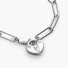 Heart Lock Bracelet With Diamond - Sterling Silver