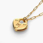 Heart Lock Necklace - 18K Rose Gold Vermeil