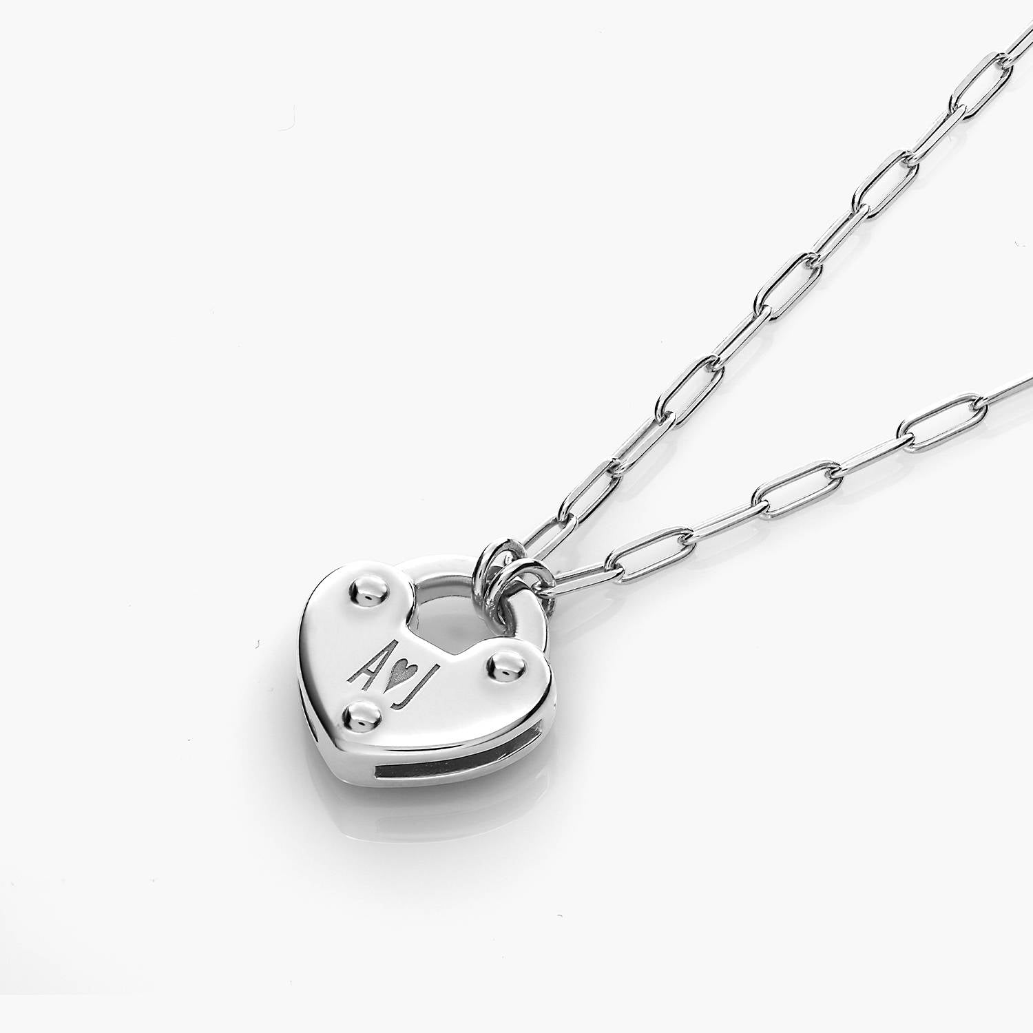 Heart Lock Necklace - Sterling Silver