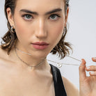 Heart Lock Necklace With Diamond - Sterling Silver