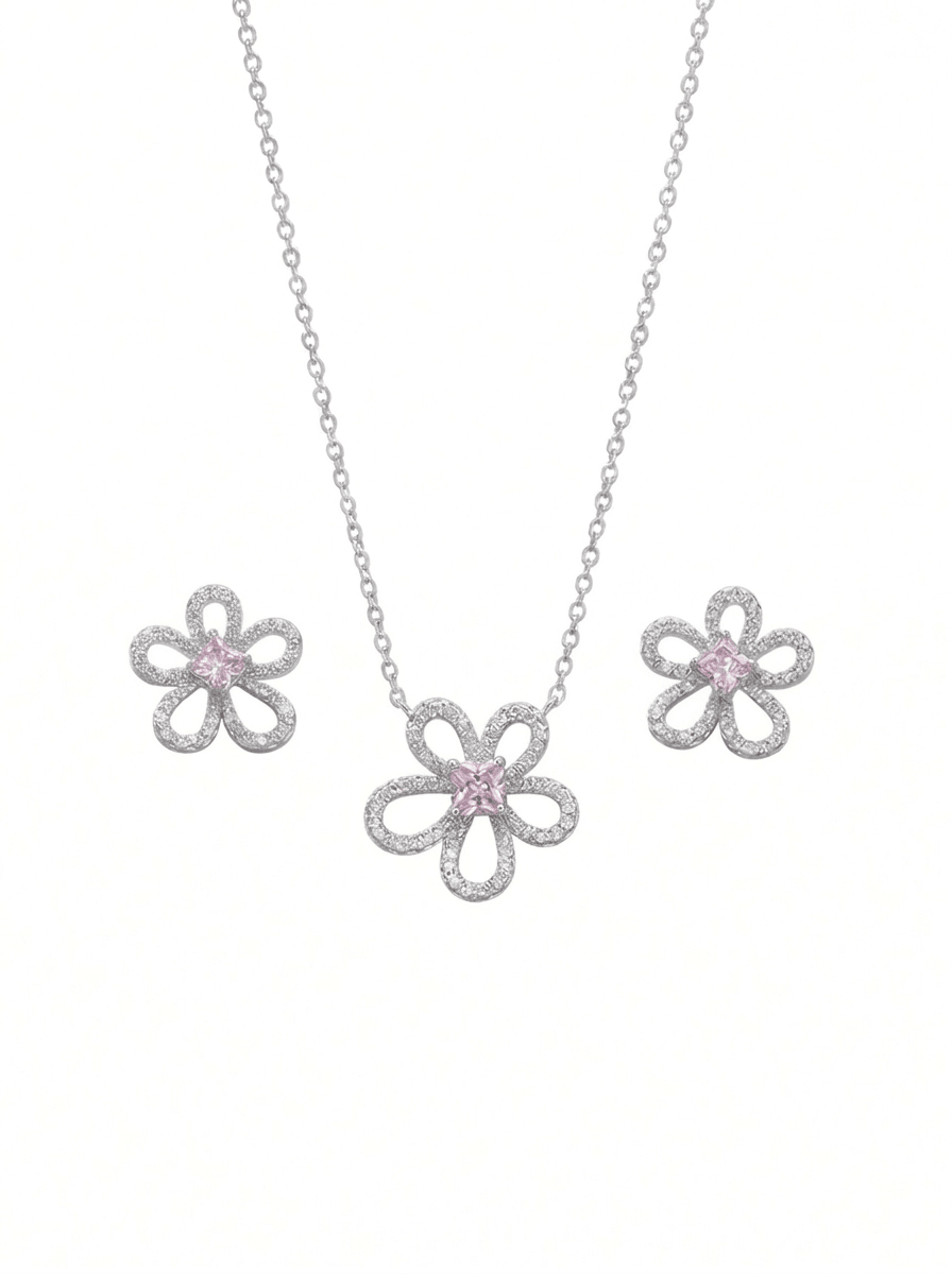 Blush Petal Full Set in Silver - 2 Items - Ash & Harry
