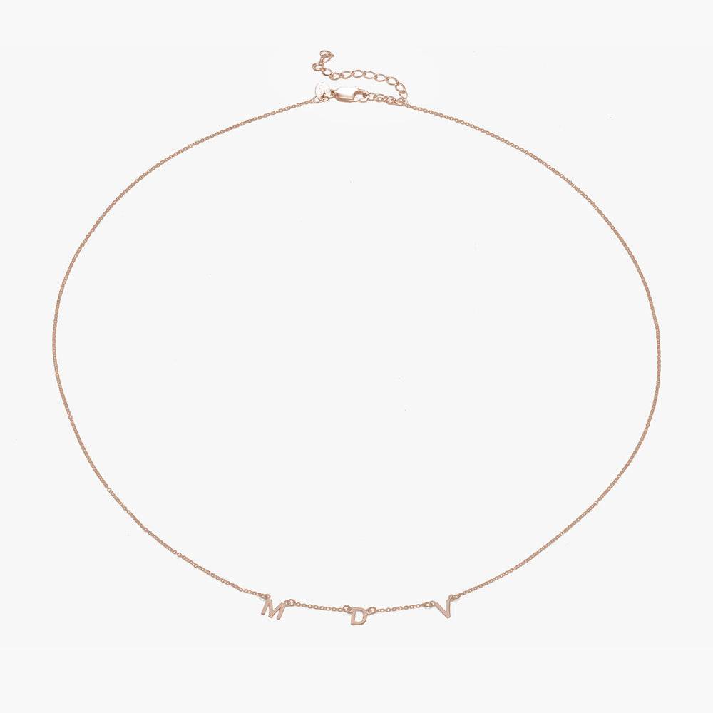 Initial Necklace - 18K Rose Gold Vermeil
