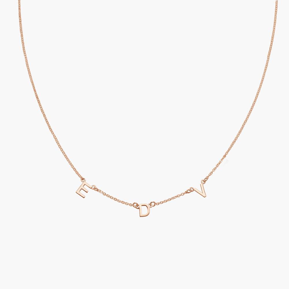 Initial Necklace - 18K Rose Gold Vermeil