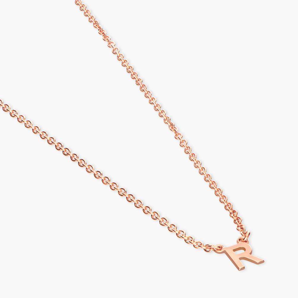 Initial Necklace - 18K Rose Gold Vermeil