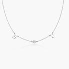 Initial Necklace With 0.03ct Round Diamond - Silver