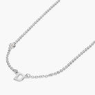 Initial Necklace With 0.03ct Round Diamond - Silver