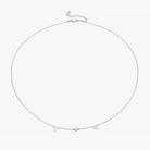 Initial Necklace With 0.03ct Round Diamond - Silver