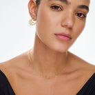 Initial Necklace With 0.2ct Heart Shaped Gemstone - 18K Rose Gold Vermeil