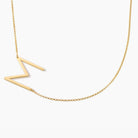 Large Initial Necklace - 18K Rose Gold Vermeil
