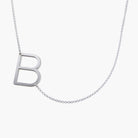 Large Initial Necklace - Sterling Silver