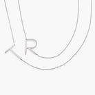 Large Initial Necklace - Sterling Silver