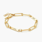Paperclip Chain Name Bracelet - 18K Gold Vermeil