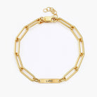 Paperclip Chain Name Bracelet - 18K Gold Vermeil