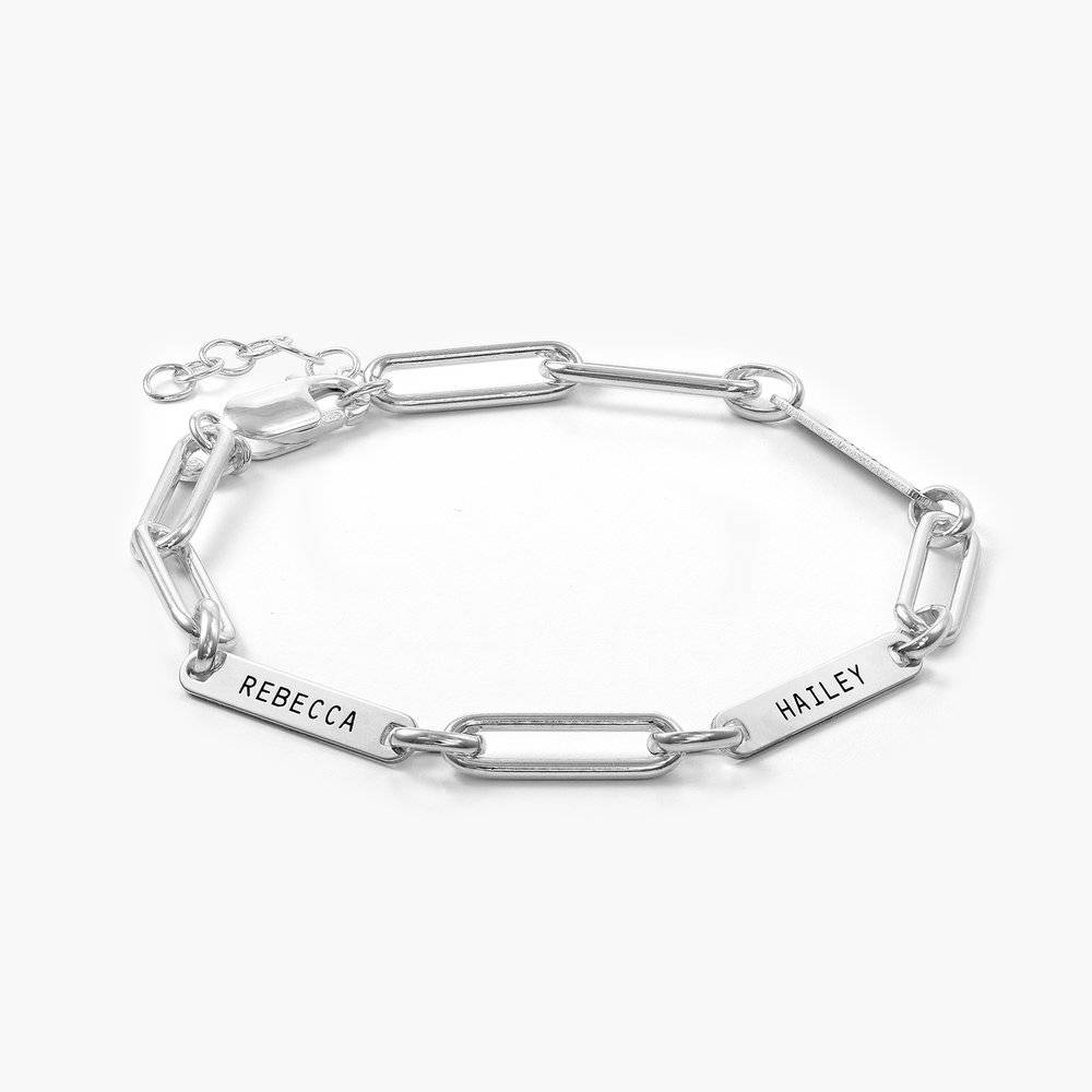 Paperclip Chain Name Bracelet - Sterling Silver