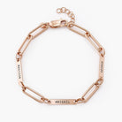 Paperclip Chain Name Bracelet - 18K Rose Gold Vermeil