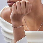 Paperclip Chain Name Bracelet - 18K Rose Gold Vermeil