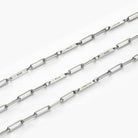 Paperclip Chain Name Bracelet With Diamond - Sterling Silver
