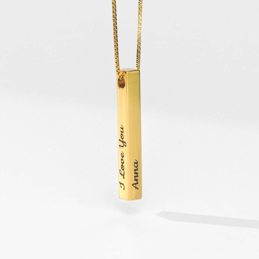 Vertical Bar Necklace - 18K Gold Vermeil