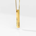 Vertical Bar Necklace - 18K Gold Vermeil