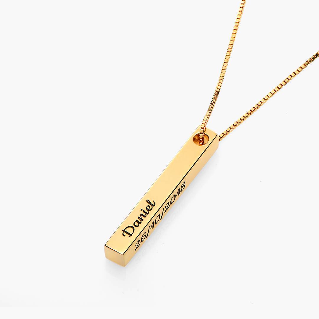 Vertical Bar Necklace - 18K Gold Vermeil