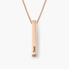 Vertical Bar Necklace - 18K Rose Gold Vermeil