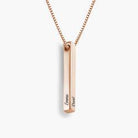 Vertical Bar Necklace - 18K Rose Gold Vermeil
