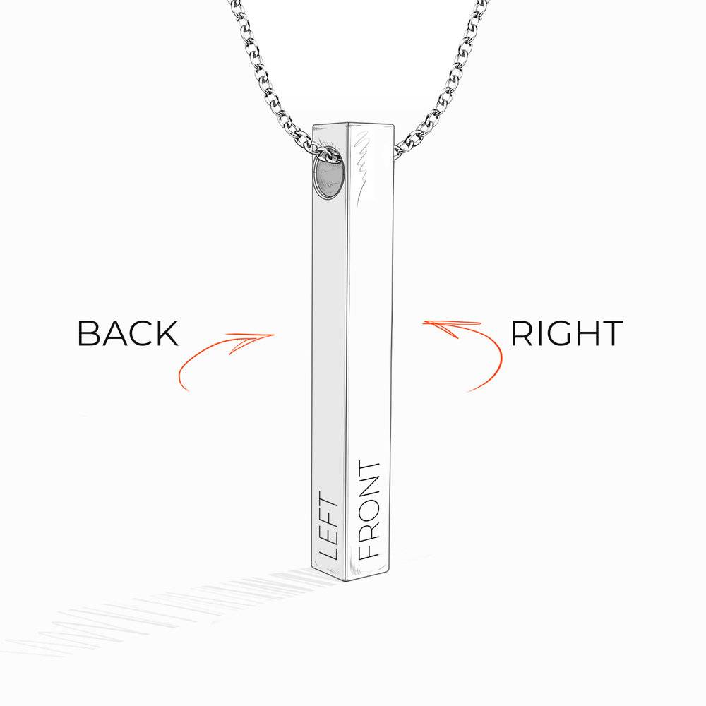Vertical Bar Necklace - 18K Rose Gold Vermeil