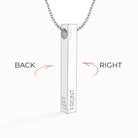 Vertical Bar Necklace - 18K Rose Gold Vermeil